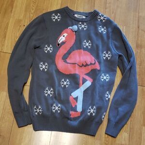 Flamingo with legwarmers sweater sz medium